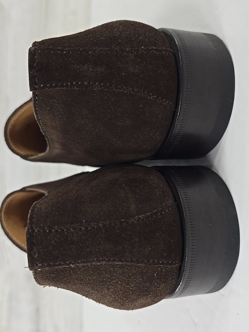 $495 RIDER BOOT CO. By CORTINA DARK BROWN SUEDE MONKS SHOES MEN'S SIZE 10 *VGC* - Picture 14 of 16